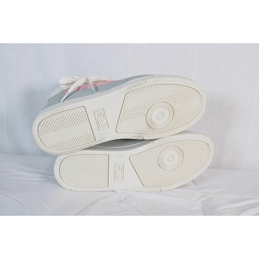 FILA High Top Sneakers Womens Gray Pink White Colorblock Lace Up Athletic Shoes - Picture 10 of 13